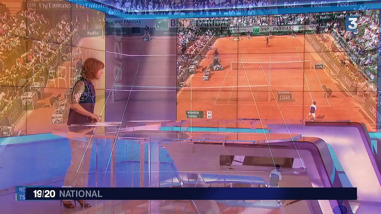 Roland-Garros : trois spectateurs blessés lors du match Tsonga-Nishikori