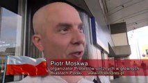 Piotr Moskwa pikietuje w Warszawie 7 września 2014