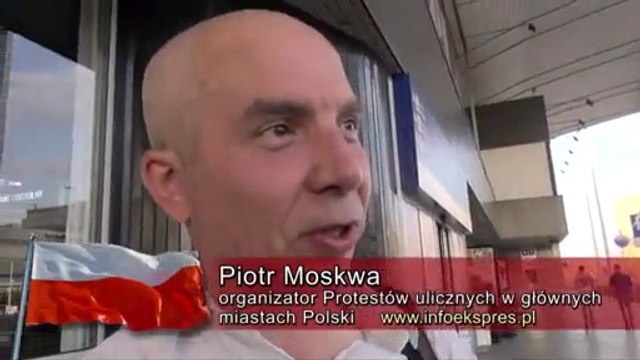 Piotr Moskwa pikietuje w Warszawie 7 września 2014