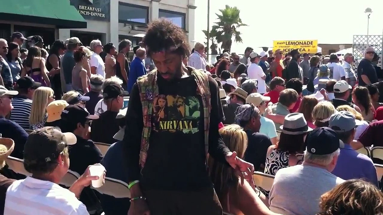 Jimi Hendrix drunk at a Stones concert