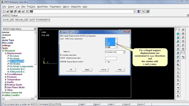 Uniformly distributed load on a beam - Ansys Tutorial