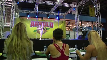 Pole dancers take part in Brazilian competition