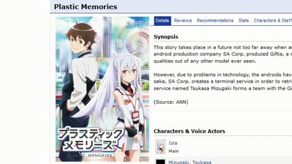 Anime Music News » Sasaki Eri & Imai Asami Theme Songs for TV Series, "Plastic Memories"