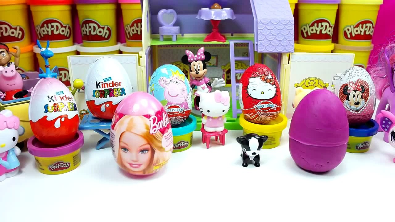 Barbie Kinder Surprise Eggs Peppa Pig Play Doh Frozen Minnie Mouse egg