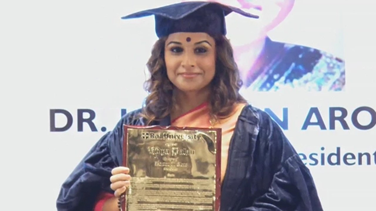 Vidya Balan Honoured With Doctor Of Arts Honoris Causa Degree By Rai University