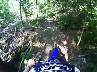 Me riding my Yamaha TTR 225 dirtbike with a GoPro Hero on my helmet