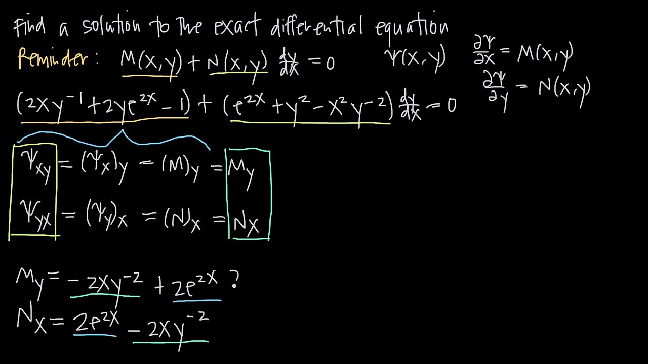 exact differential equations
