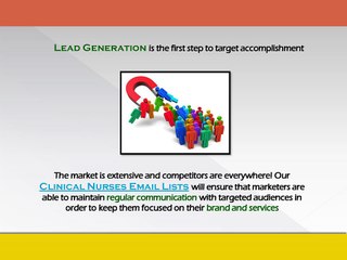 Get data aligned to your marketing needs with our clinical nurses email list