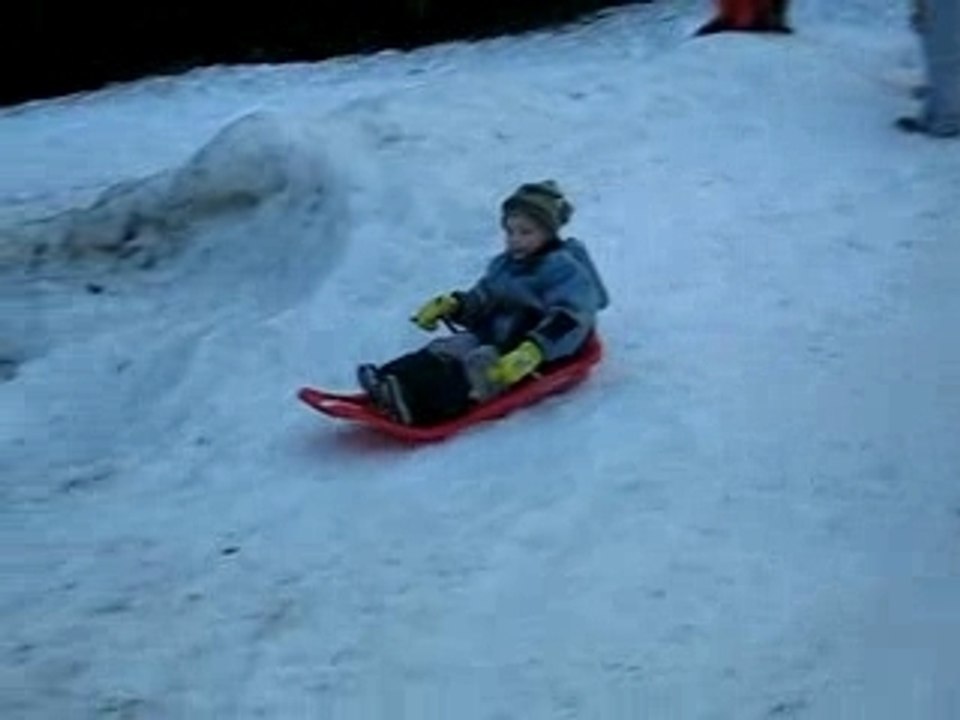 luge en famille