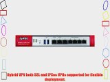 ZyXEL ZyWALL USG100 Unified Security Gateway Firewall w/50 VPN Tunnels SSL VPN 7 Gigabit Ports