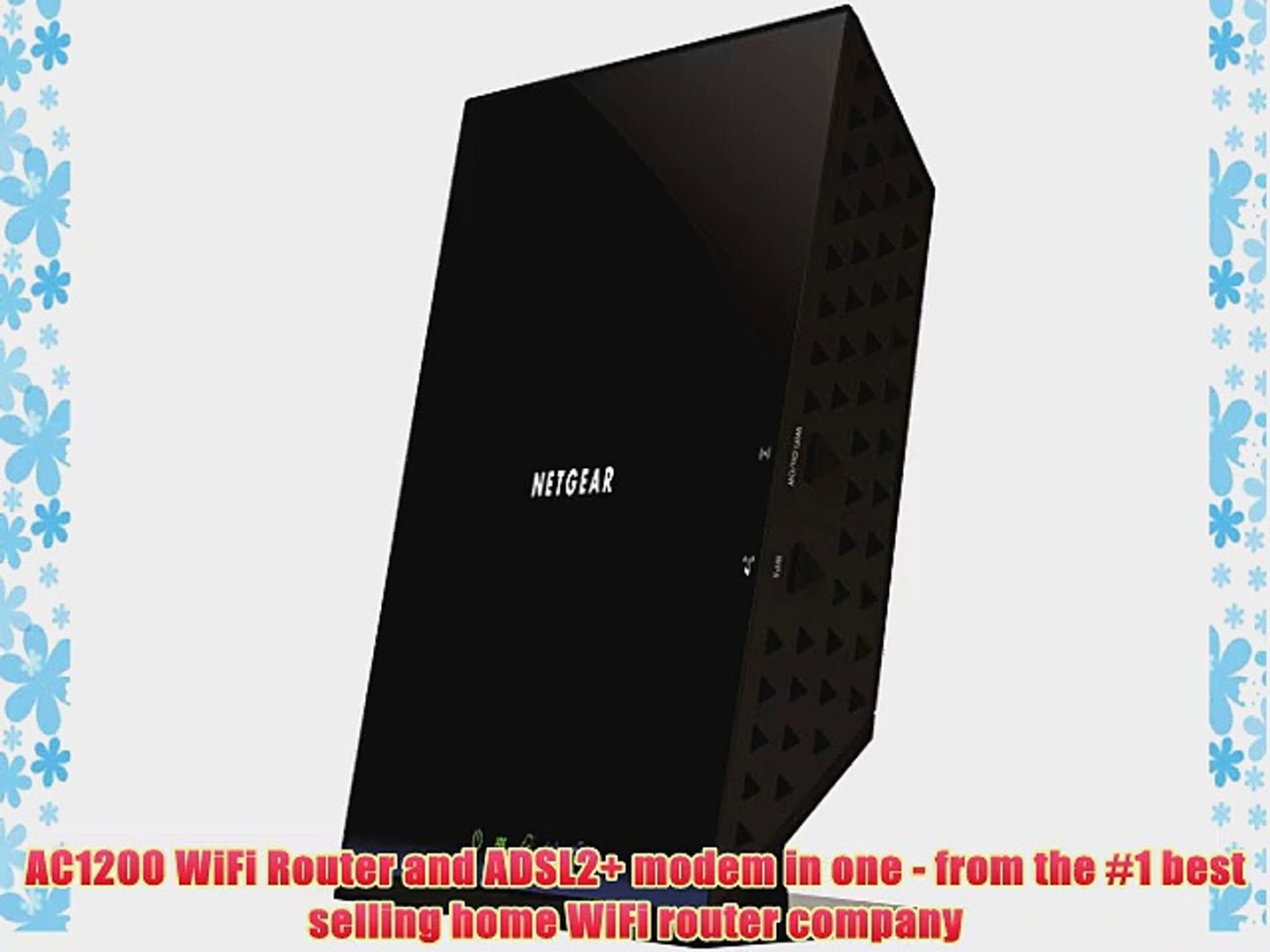NETGEAR AC1200 WiFi DSL Modem Router 802.11ac Dual Band Gigabit (D6200) -  video Dailymotion
