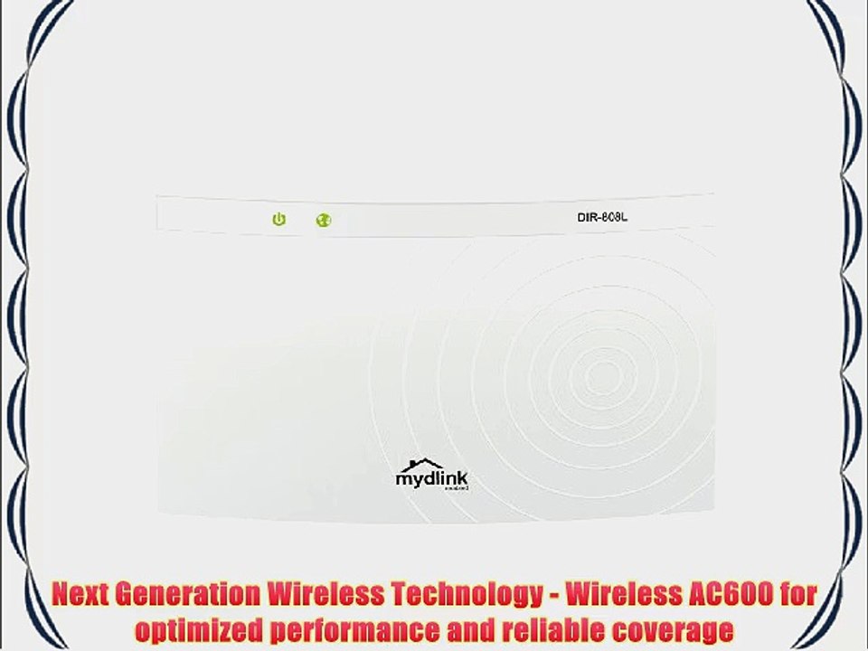 D-Link Wireless AC600 600 Mbps Home Cloud App-Enabled Dual-Band Broadband Router (DIR-808L)