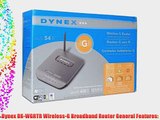 Dynex DX-WGRTR 54Mbps 802.11g Wireless LAN/Firewall 4-Port Router