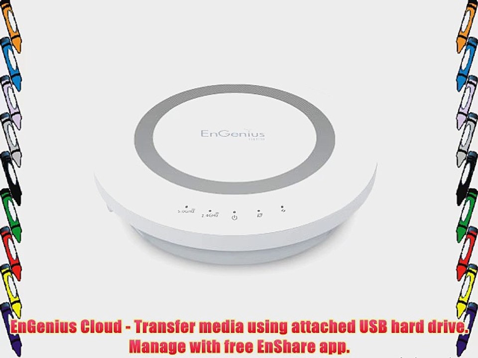EnGenius Technologies Dual Band 2.4/5 GHz Wireless AC1200 Router with Gigabit and USB (ESR1200)