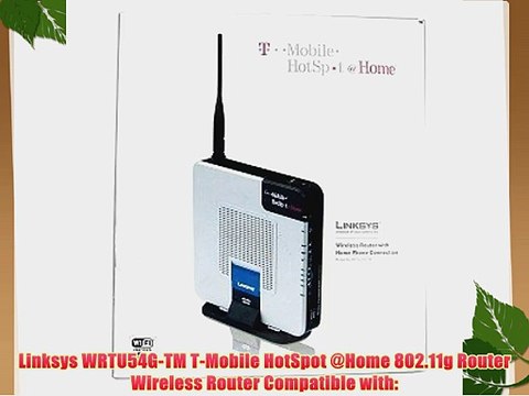 Wrtu54g-tm T-mobile Hotspot @ Home 802.11g Broadband Router with 2 Phone Ports Refurbished