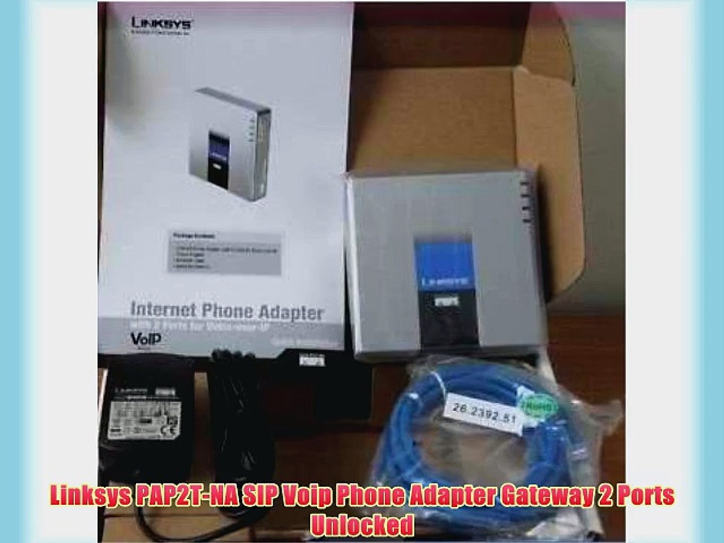 Linksys PAP2T-NA SIP Voip Phone Adapter Gateway 2 Ports Unlocked - video  Dailymotion