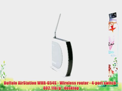 Buffalo AirStation WHR-G54S - Wireless router - 4-port switch - 802.11b/g - desktop