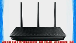 Asus RT-N66U Wireless Router - IEEE 802.11n - 3 x Antenna - ISM Band - UNII Band - 450 Mbps