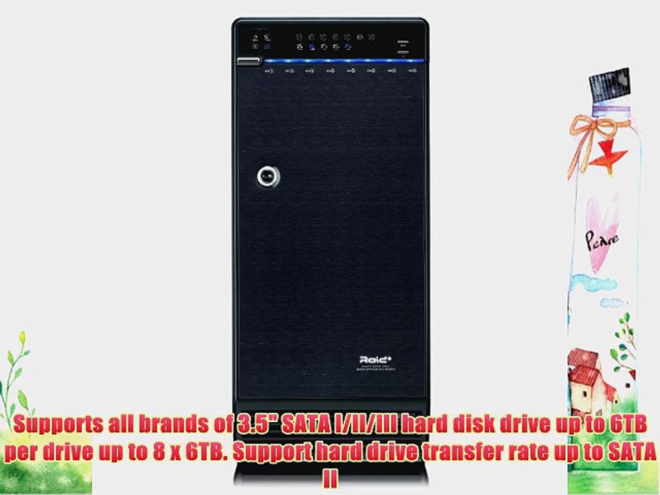 Mediasonic ProRaid H8R2-SU3S2 8 Bay 3.5 SATA Hard Drive External Hard Drive Enclosure - USB