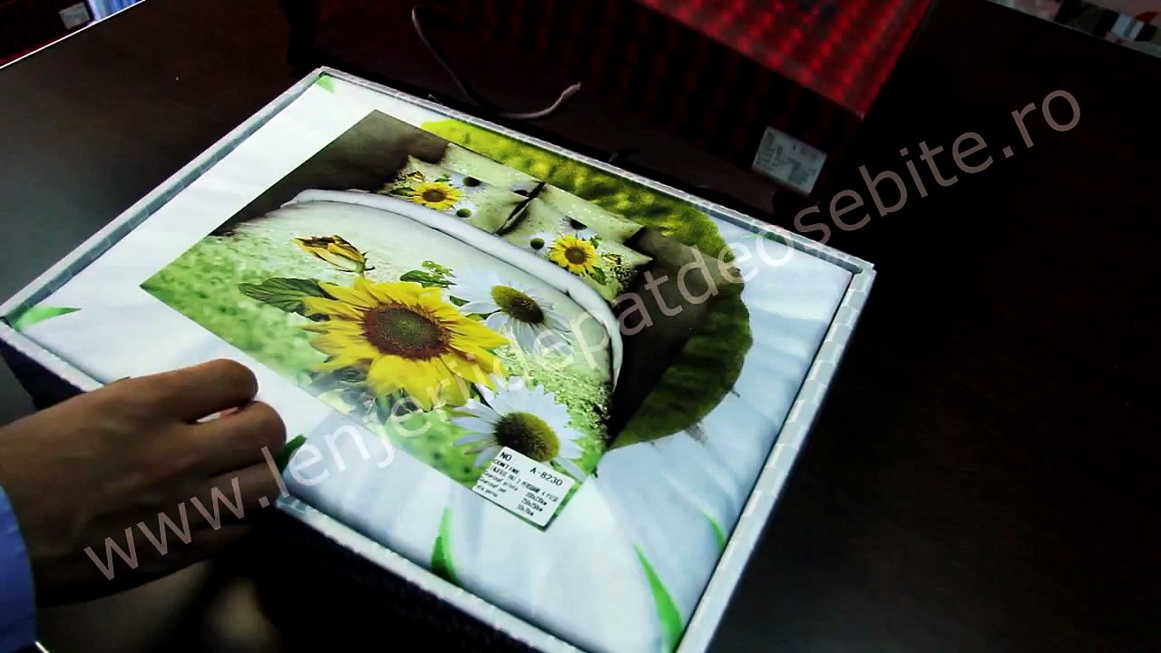 Lenjerii dublu satinate cu floarea soarelui