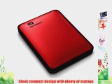 WD My Passport 1TB Portable External Hard Drive Storage USB 3.0 Red (WDBBEP0010BRD-NESN)