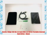Storite 160gb 160 Gb 2.5 inch USB 2.0 FAT32 Portable External Hard Drive - Black