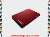 Seagate STDR1000103 Backup Plus Slim 1TB Portable Hard Drive Red