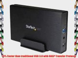 StarTech.com 3.5in Black Aluminum USB 3.0 External SATA III SSD / HDD Enclosure with UASP for