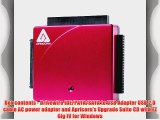 Apricorn DriveWire USB 2.0 to IDE/PATA/SATA Universal Hard Drive Adapter ADW-USB-KIT (Red)