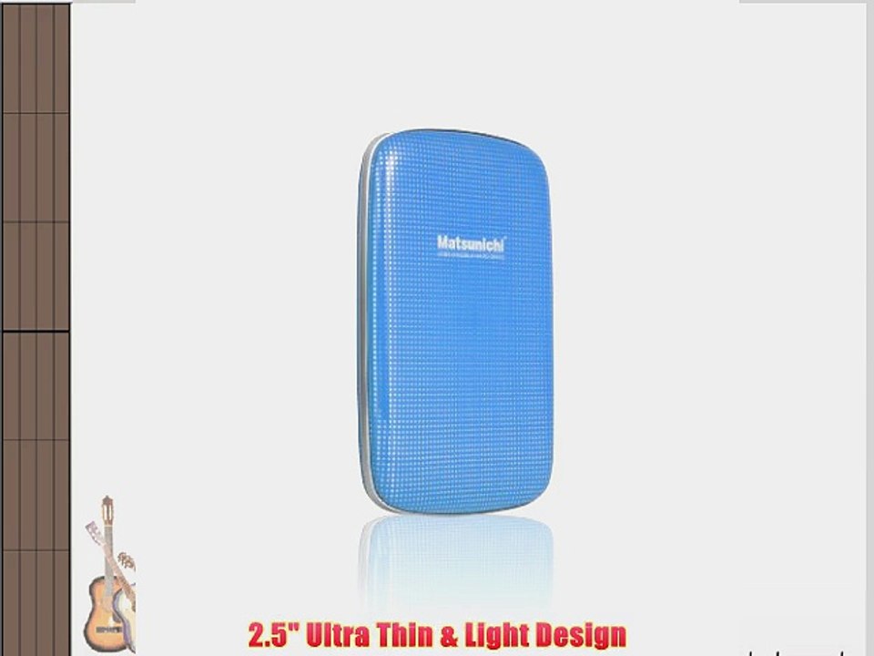 Matsunichi 1TB USB 3.0 Portable External Hard Drive Blue (DM256-BU-1TB)