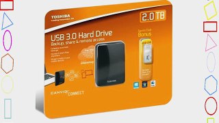 Toshiba Canvio Connect 2.0TB Portable Hard Drive with 32GB USB 2.0 Flash Drive