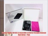 Storite 160GB 160 GB 2.5 inch USB 2.0 FAT32 Portable External Hard Drive - Pink