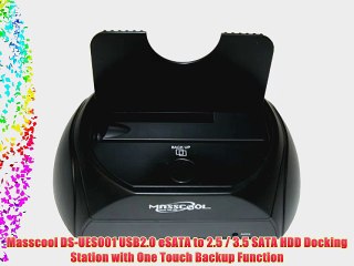 Masscool DS-UES001 USB2.0 eSATA to 2.5 / 3.5 SATA HDD Docking Station with One Touch Backup