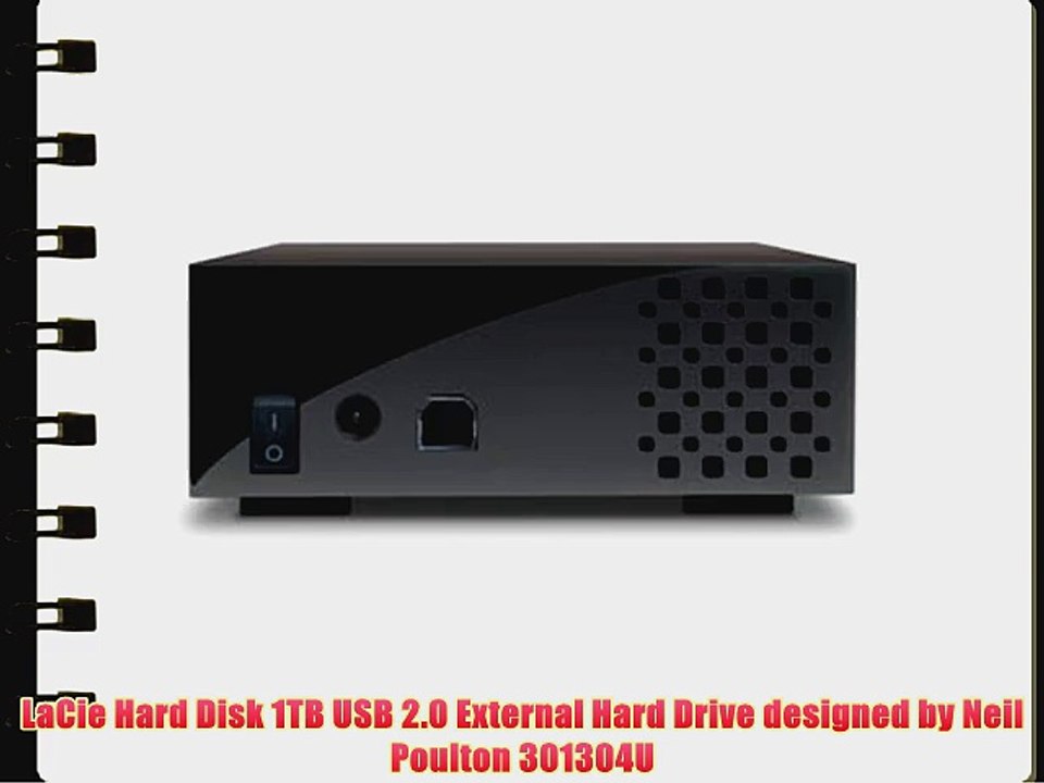 LaCie Hard Disk 1TB USB 2.0 External Hard Drive designed by Neil Poulton 301304U