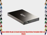 Bipra 40Gb 40 Gb 2.5 Inch External Hard Drive Portable Usb 2.0 Pocket Size Slim Ntfs - Black