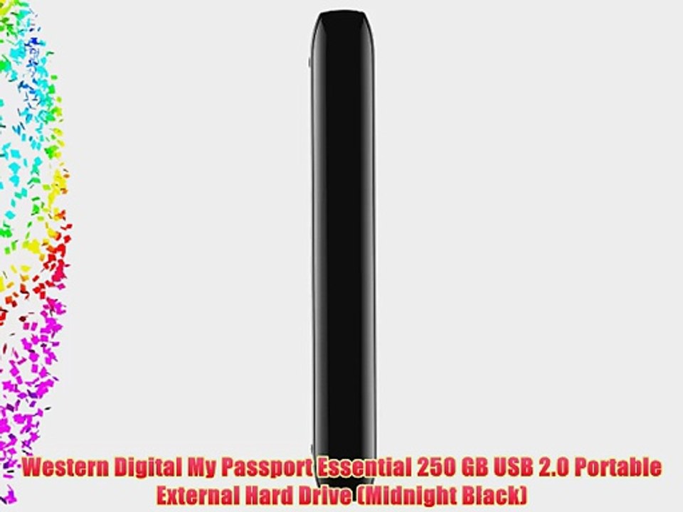 Western Digital My Passport Essential 250 GB USB 2.0 Portable External Hard Drive (Midnight