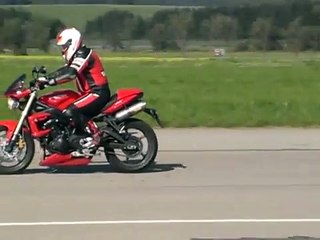 Triumph Street Triple - my first wheelie