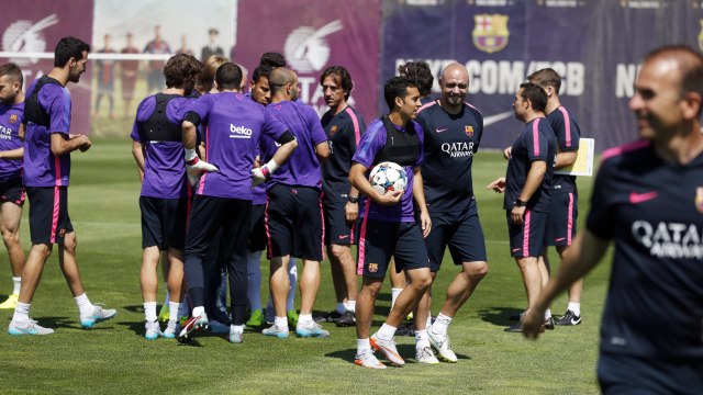 FC Barcelona training session: preparations continue for Berlín