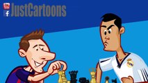 Ronaldo and Messi playing Chess