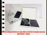 Storite 640gb 640 GB 2.5 inch USB 2.0 FAT32 Portable External Hard Drive - Black
