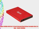Bipra 640Gb 640 Gb 2.5 Inch External Hard Drive Portable Usb 2.0 - Red - Fat32 (640Gb)