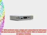 StarTech.com 2.5in Silver Power eSATA to SATA External Hard Drive Enclosure w/ OTB