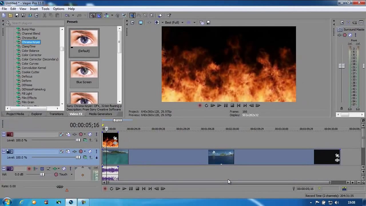 How to remove background and replace the animated one using sony vegas Pro Tutorial -HD