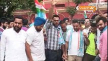 Protest By NSUI & Congress Members Against Education Minister Daljit Singh Cheema