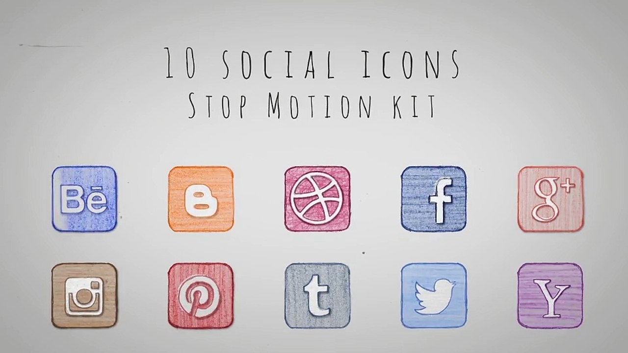 After Effects Project Files - Social Icons Stop Motion Kit - VideoHive 8870694