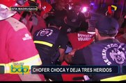 Accidente de tránsito deja tres heridos en Barrios Altos: conductor no habría respetado luz roja
