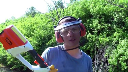 STIHL FSA 65 Battery Powered Trimmer Demonstration