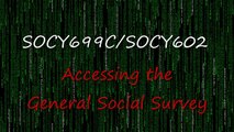 Accessing the General Social Survey (GSS) Data Using Stata