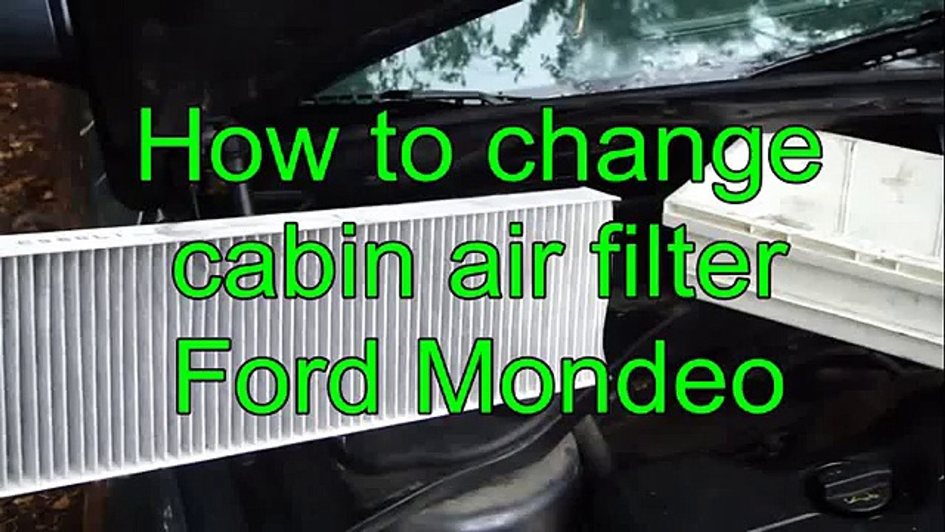 How to change cabin air filter Ford Mondeo. Years 2000 to 2007. Pollen  filter. - video Dailymotion