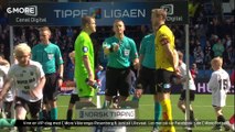Football Referee hits player with coin during toss